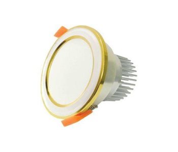 Đèn LED âm trần đổi màu mặt bạc viền vàng 9w Asia MBV9