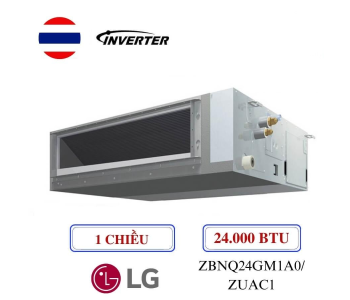 Điều hòa nối ống gió LG Inverter 2.5 HP ZBNQ24GM1A0 Áp suất tĩnh trung bình/cao