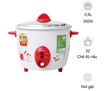 Nồi cơm điện nắp rời Sharp KSH-D06V