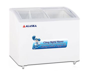 Tủ đông nắp kính cong Alaska 300 lít KC-210