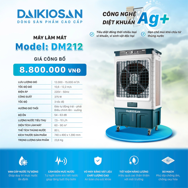 Quạt điều hòa Daikiosan DM212