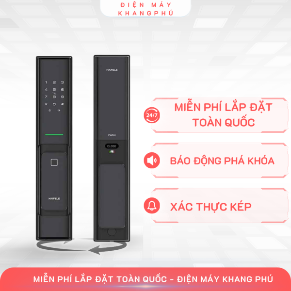 Khóa điện tử Hafele PP8100 (912.20.261) - Màu đen