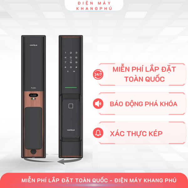 Khóa điện tử Hafele PP8100 (912.20.261) - Màu vàng đồng