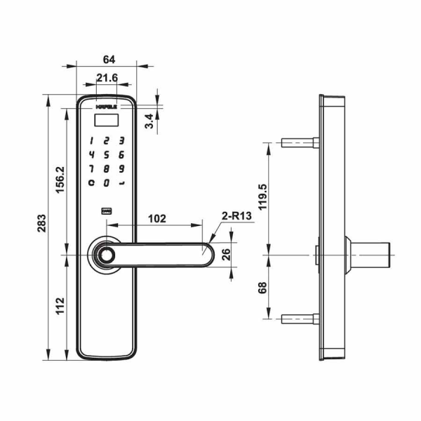 Khóa điện tử Hafele DL7100 (912.05.498)