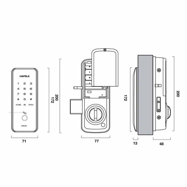 Khóa điện tử Hafele ER5100 (912.20.200)