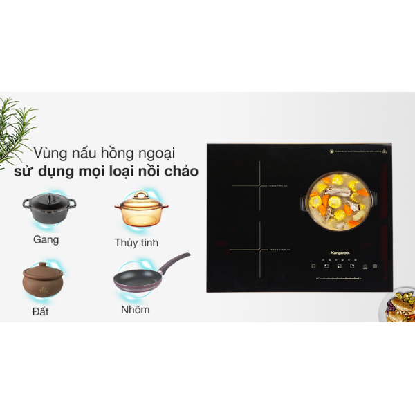 Bếp điện từ hồng ngoại ba Kangaroo KG446i