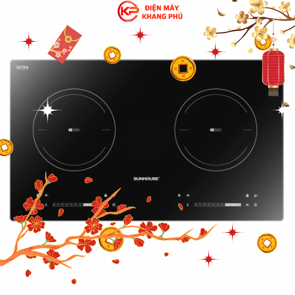 Bếp đôi điện từ Sunhouse SHB82022