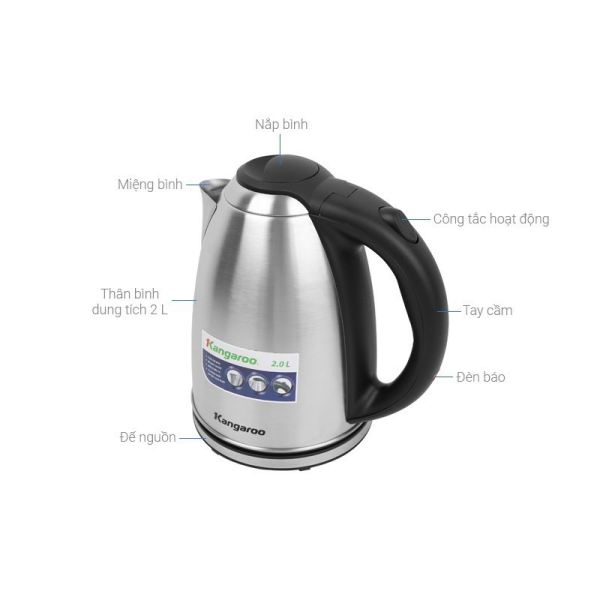 Bình đun siêu tốc Kangaroo 2 Lít KG-20SK3
