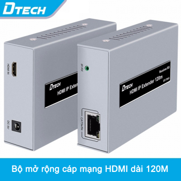 Bộ mở rộng cáp mạng HDMI DTech DT-7043 (QCW)