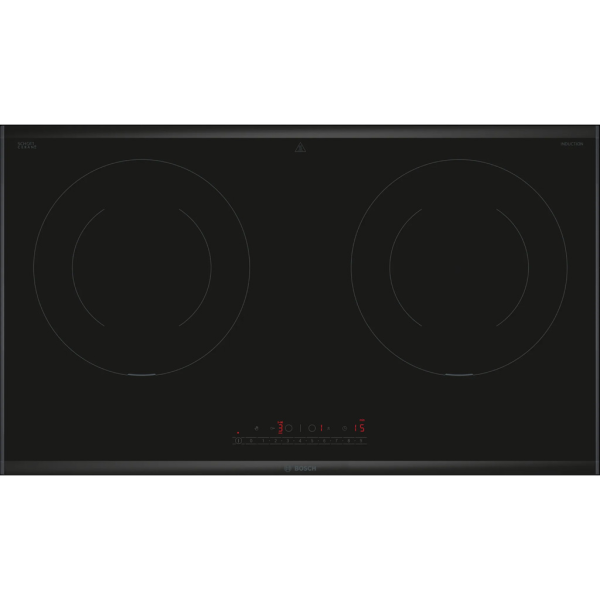 Bếp từ đôi âm Bosch PPI8256XVN, Seri 8-78 cm Màu đen, Có viền nhôm - Mới