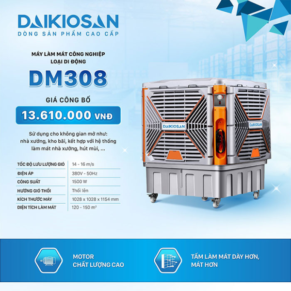 Máy làm mát công nghiệp di động Daikiosan DM308