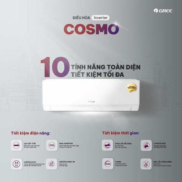 Điều hòa Gree Inverter 1.5HP COSMO12CI