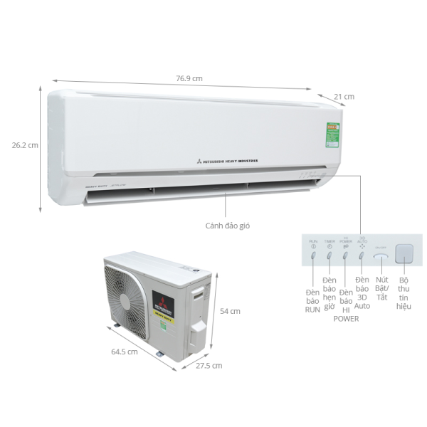 Điều hòa Mitsubishi Heavy 1.5HP SRK/SRC12CTR-S5
