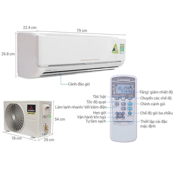 Điều hòa Mitsubishi Heavy inverter 1.5HP SRK/SRC13YXS-W5