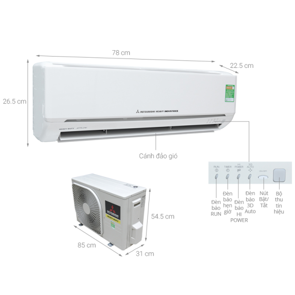 Điều hòa Mitsubishi Heavy1HP SRK/SRC09CTR-S5