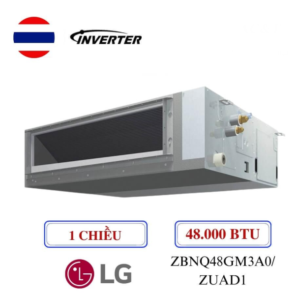 Điều hòa nối ống gió LG Inverter 5 HP ZBNQ48GM3A0 Áp suất tĩnh trung bình/cao
