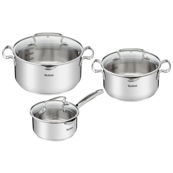 Bộ nồi quánh inox nắp kính Tefal Duetto Plus G719S674
