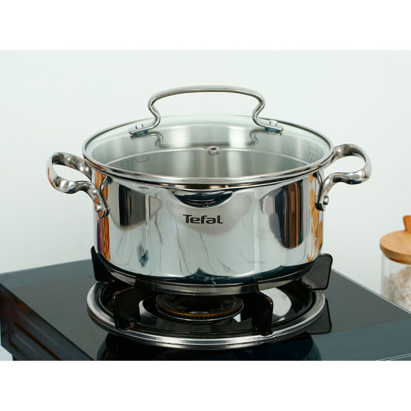 Bộ nồi quánh inox nắp kính Tefal Duetto Plus G719S674
