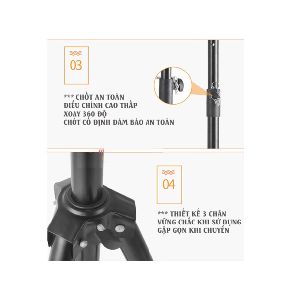 Giá treo tivi 3 chân đứng ErgoTek E1200 xoay 360 độ (32 - 55 inch)