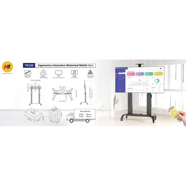  Giá treo tivi di động North Bayou NB TW100 (75-110 inch)