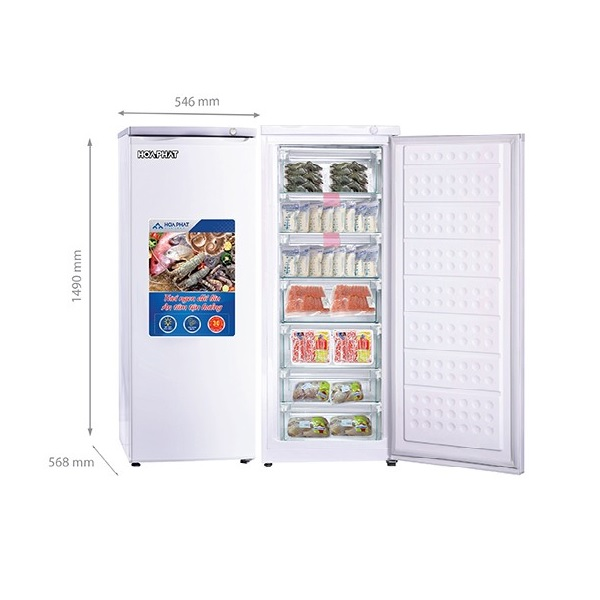 Tủ đông đứng Hòa Phát 208 lít HPF UAH6208