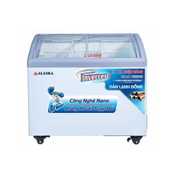 Tủ đông nắp kính cong Alaska Inverter 248 lít KC-210CI