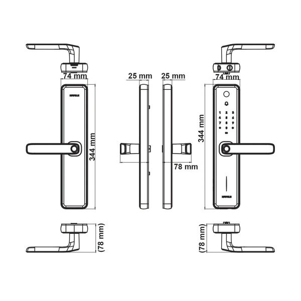 Khóa điện tử Hafele Zenith ML2501W 499.21.225