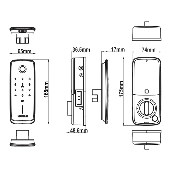 Khóa Điện Tử Nova Hafele MR2501B 499.21.226