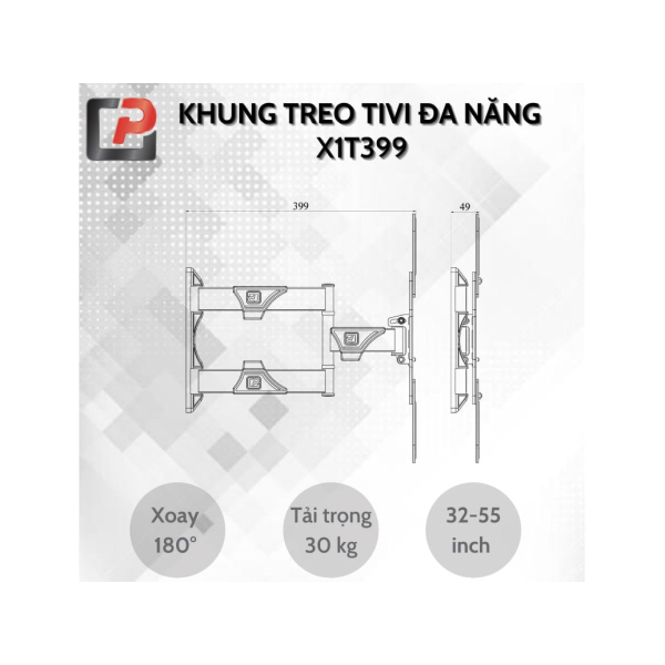 Giá treo tivi góc xoay đa năng X1T399 (32 - 55 inch)