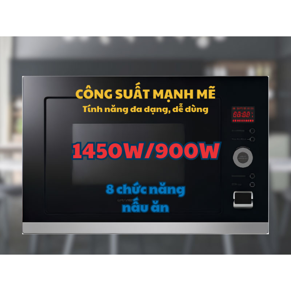 Lò nướng tích hợp lò vi sóng lắp âm tủ GrandX GX30MW5