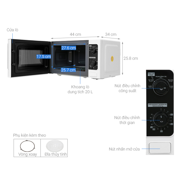 LÒ VI SÓNG TOSHIBA ER-SM20(W1)VN