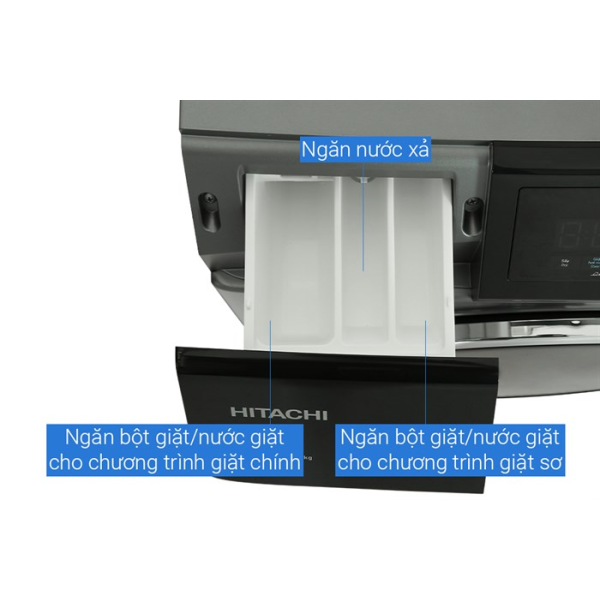 Máy giặt sấy Hitachi Inverter giặt 10.5 kg - sấy 7 kg BD-D1054HVOS