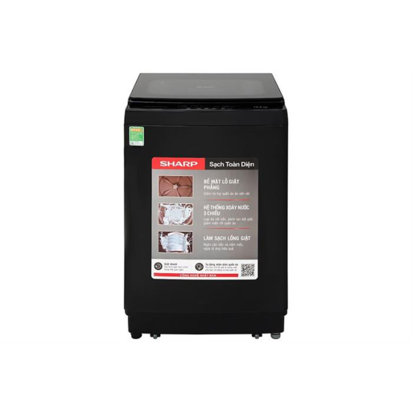 Máy giặt lồng đứng Sharp 12.5 kg ES-TM125CN-BK