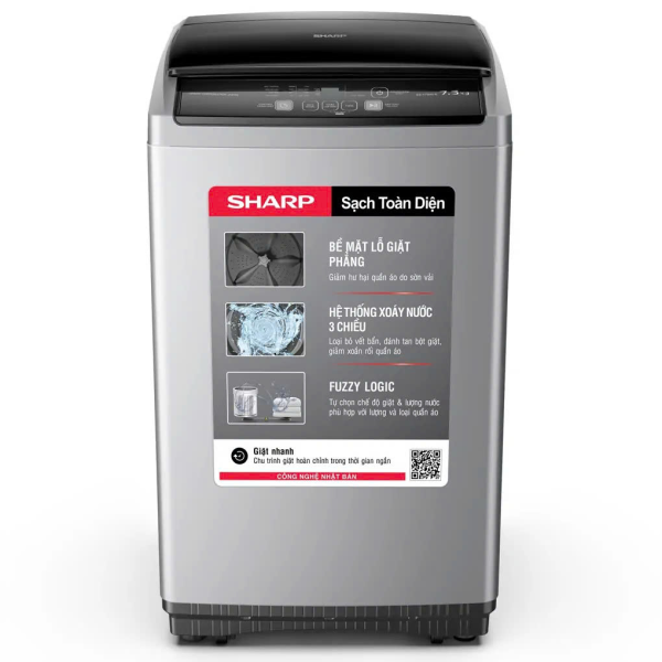 Máy giặt Sharp 7.5kg ES-Y75HV-S
