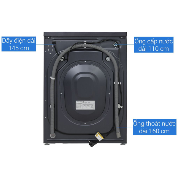  Máy giặt Sharp Inverter 9kg ES-FM90CB-SB