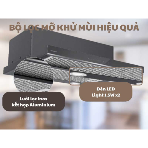 Máy hút mùi âm tủ GrandX GX H70F58G