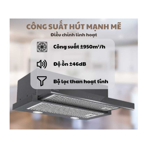 Máy hút mùi âm tủ GrandX GX H70F58G