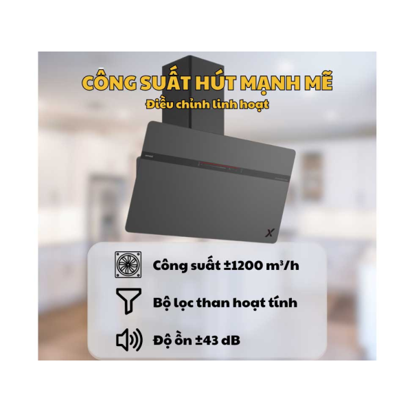 Máy hút mùi kính vát GrandX GX H70S86G