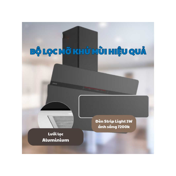 Máy hút mùi vát GrandX GX H90S86G