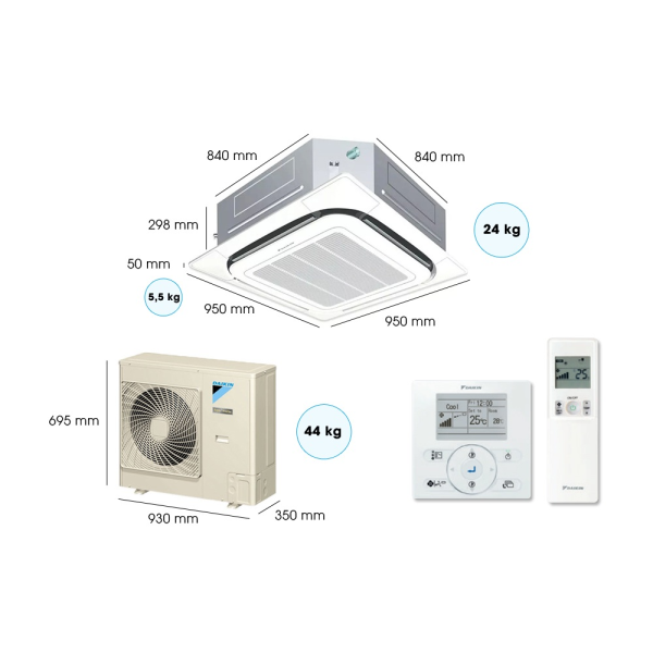 Máy Lạnh Âm Trần Daikin Đa Hướng Thổi Cao Cấp Inverter 2.5HP FCF60CVM/RZF60CV2V