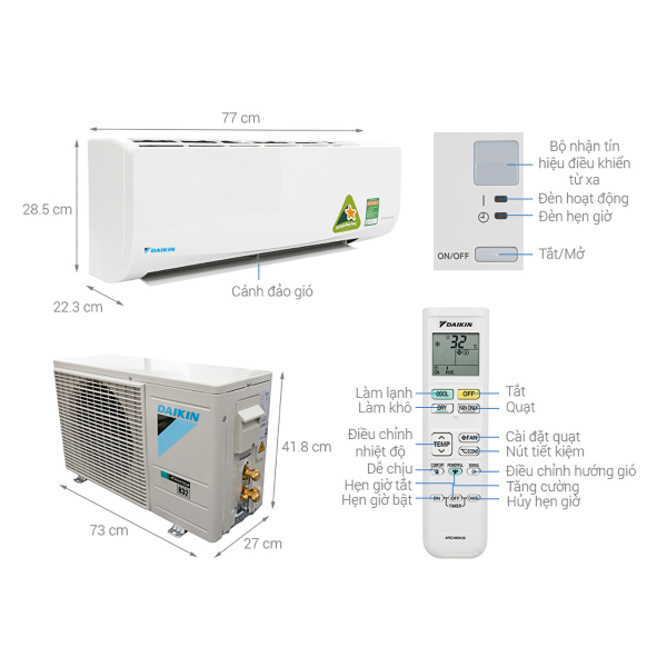 Máy Lạnh Daikin FTKB50ZVMV Inverter 2HP