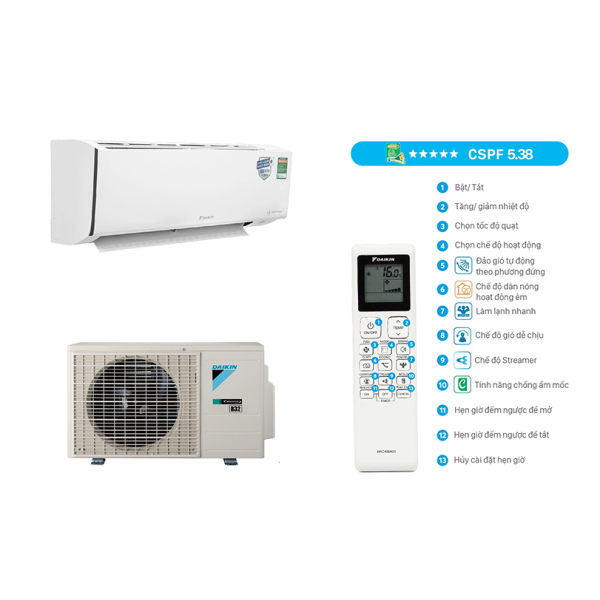 Máy lạnh Daikin Inverter 1.50 Hp FTKF35ZVMV