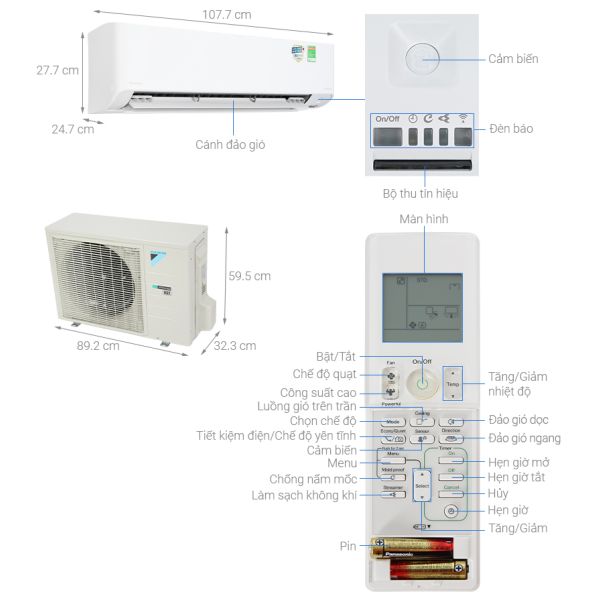Máy lạnh Daikin Inverter 2HP FTKB50ZVMV