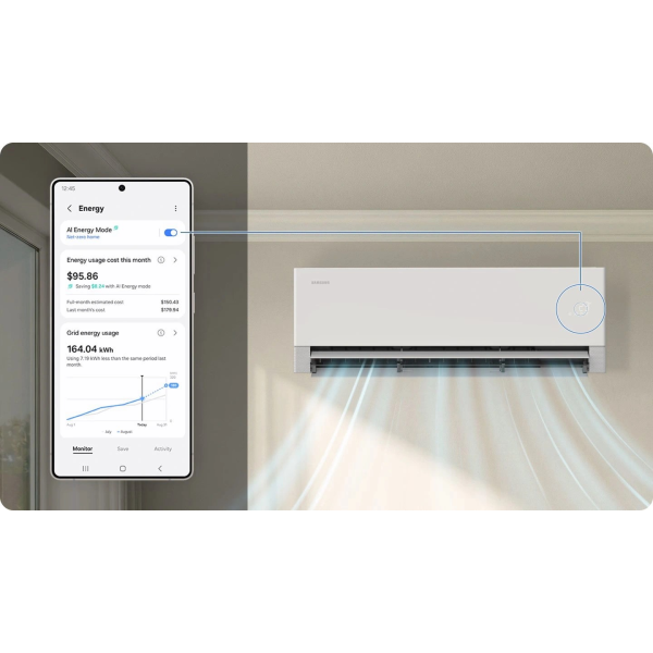 Máy lạnh Samsung inverter WindFree AI 2HP AR70H18D1BWNSV