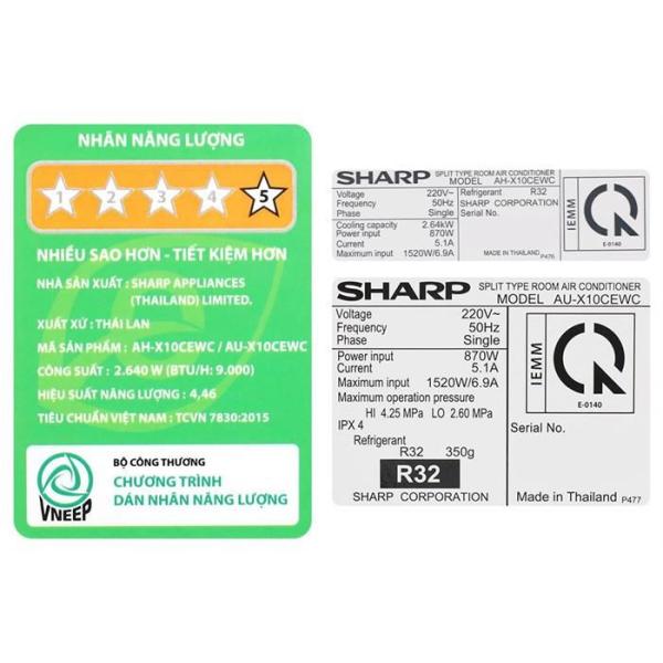 Máy lạnh Sharp Inverter 1 HP AH-X10CEWC (Mẫu mới 2025)