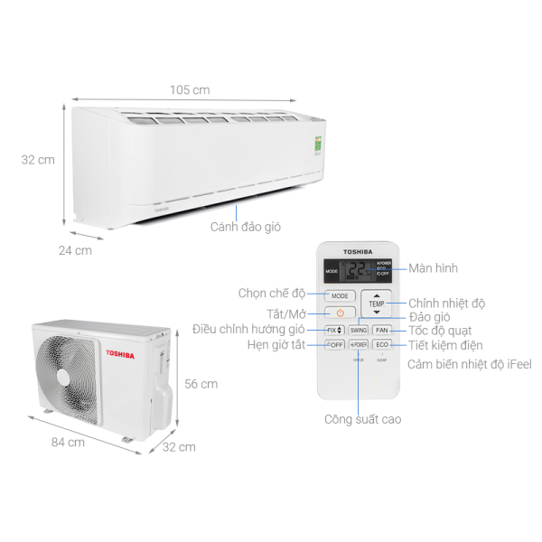 Máy lạnh Toshiba 2HP RAS-H18U2KSG-V