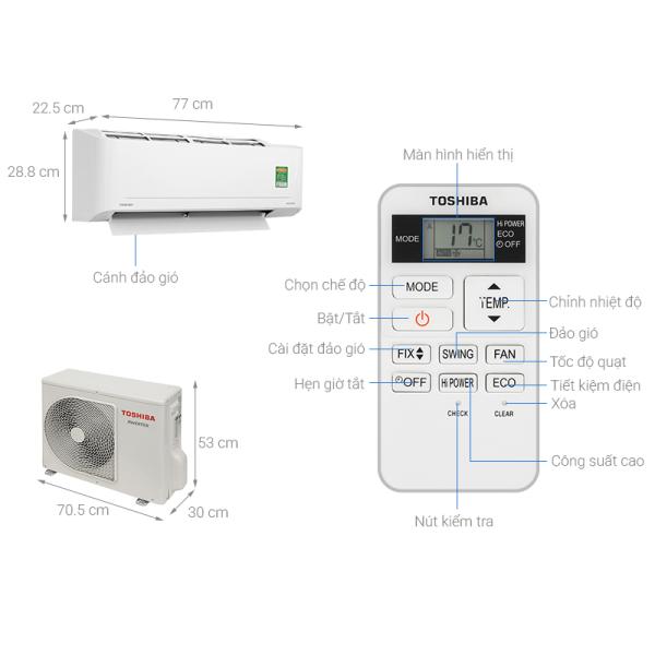 Máy lạnh Toshiba Inverter 1.5HP RAS-H13S5KCV2G-V