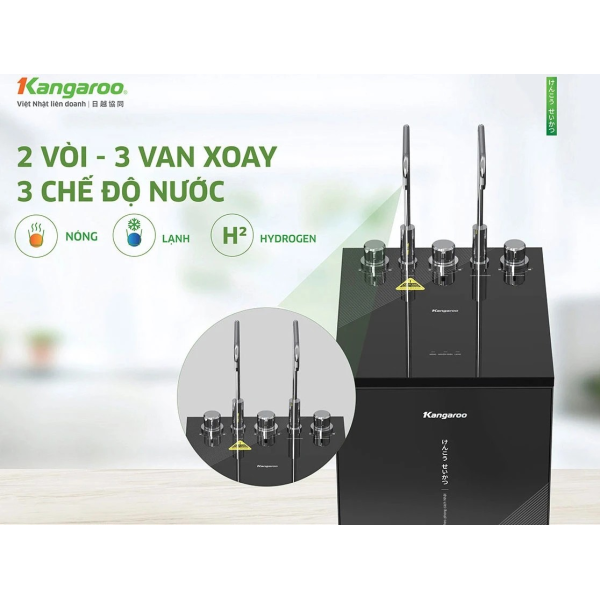 Máy lọc nước Kangaroo Hydrogen nóng lạnh 12 lõi KG12S19H3