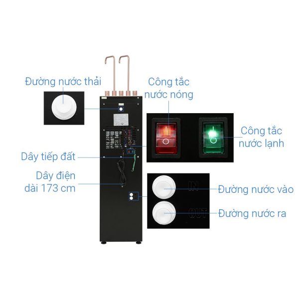 Máy lọc nước Kangaroo Sumire Hydrogen ion kiềm nóng lạnh KGHC12A2