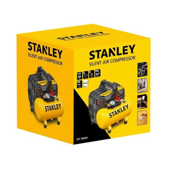Máy nén khí Stanley DST10086 1HP - 6 lít, không dầu